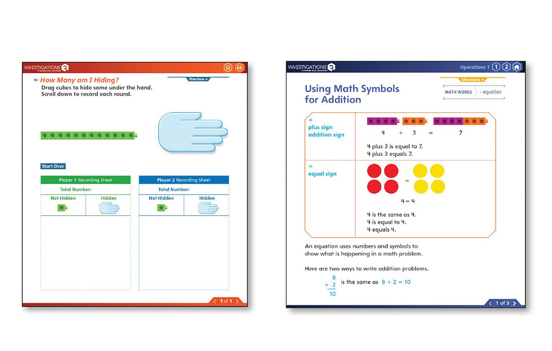 Math Words and Ideas user-interface design, wireframing and prototyping.